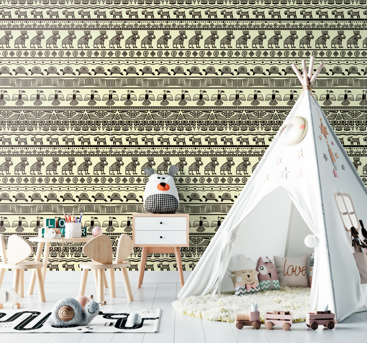 Carta da parati animali motivi di animali egiziani - TenStickers