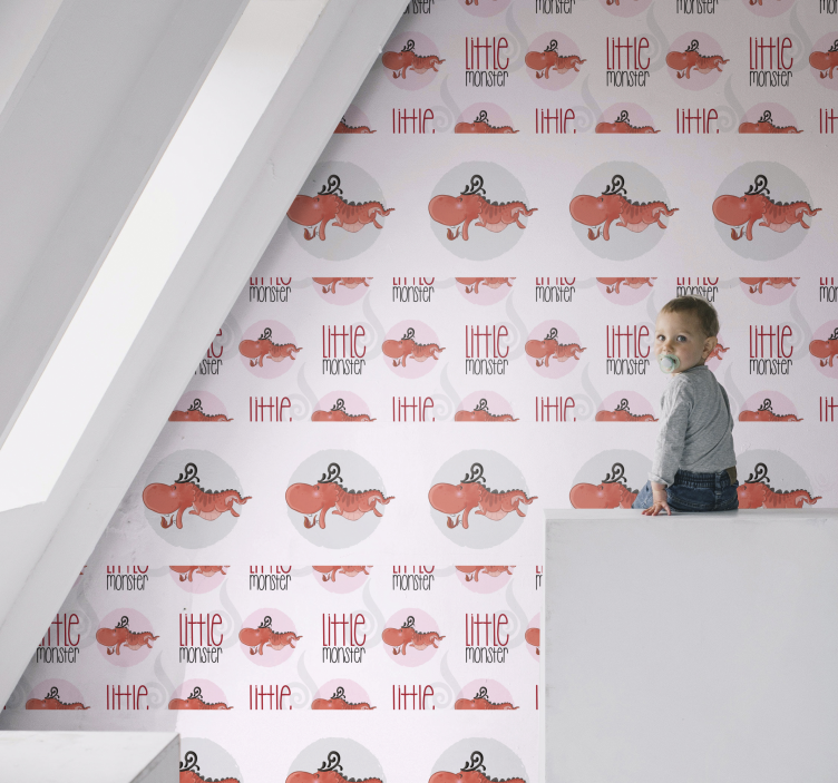 Carta da parati animali piccolo disegno del mostro - TenStickers