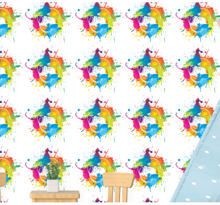 Carta da parati artistica effetto vernice schizzata - TenStickers