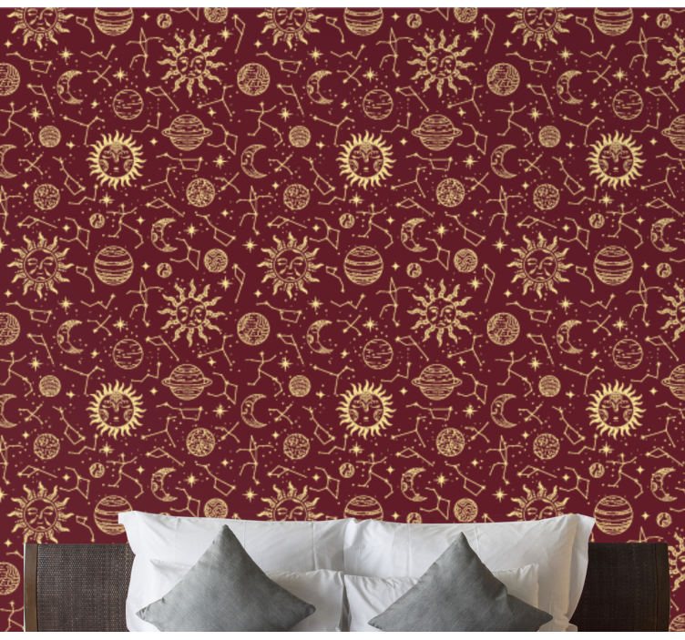 Carta da parati camera da letto motivi celestiali - TenStickers