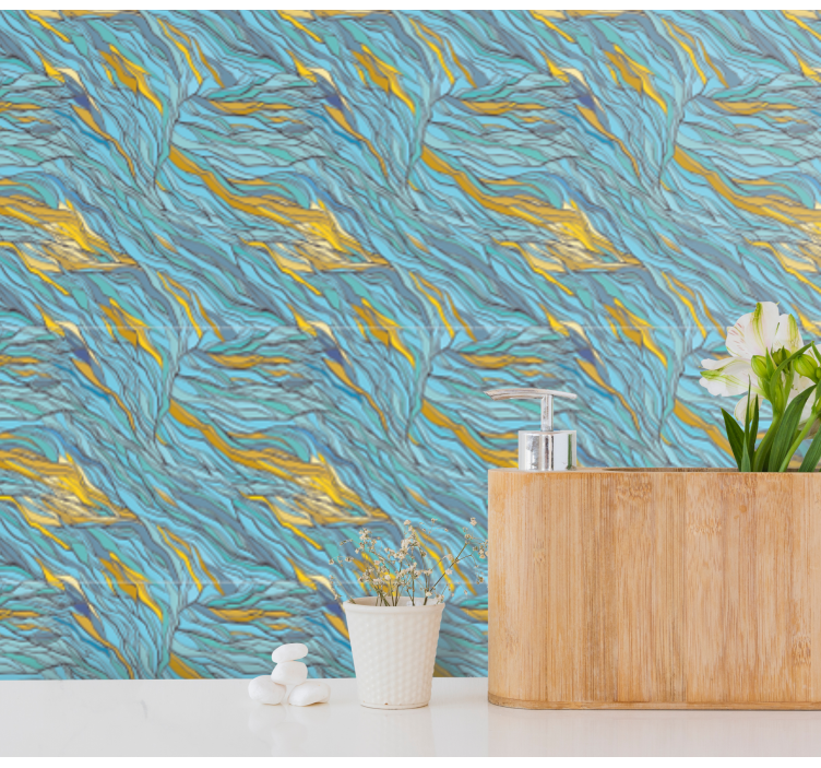 Carta da parati astratta flusso organico astratto - TenStickers