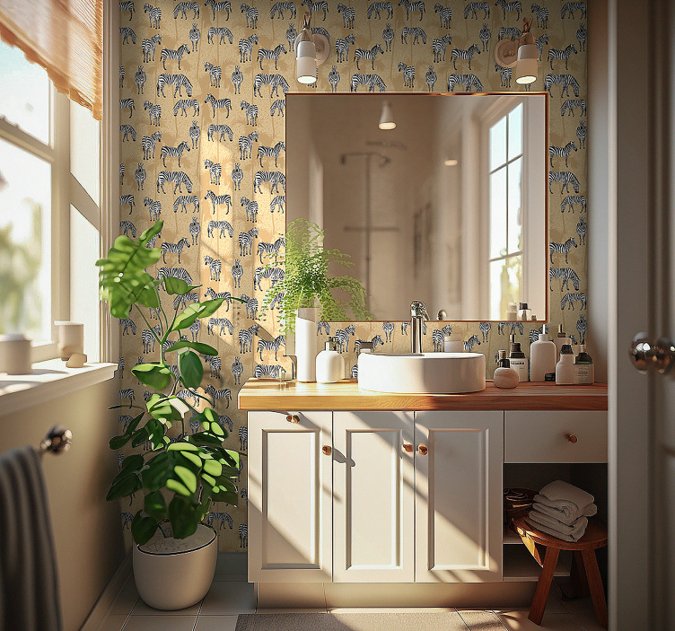 Carta da parati con le zebre - TenStickers