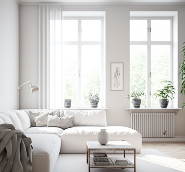 Carta da parati bianca e luminosa - TenStickers