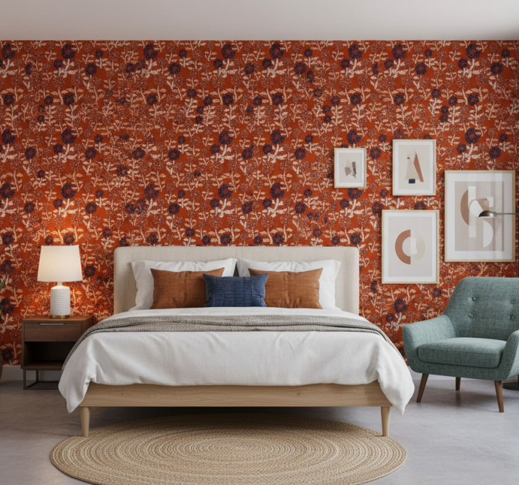 Carta da parati camera design astratto girasole africano - TenStickers