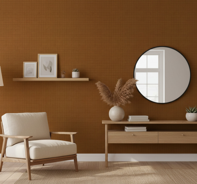 Carta da parati camera effetto tessuto japandi - TenStickers