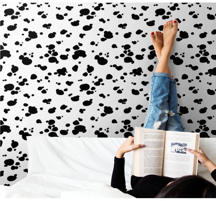 carta da parati cani modello di impronta di zampa - TenStickers