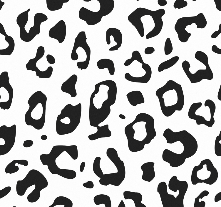 Carta da parati texture leopardo bianco e nero - TenStickers