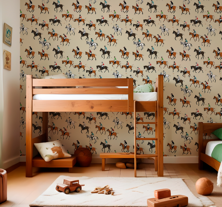 Carta da parati con cavalli tema di equitazione - TenStickers