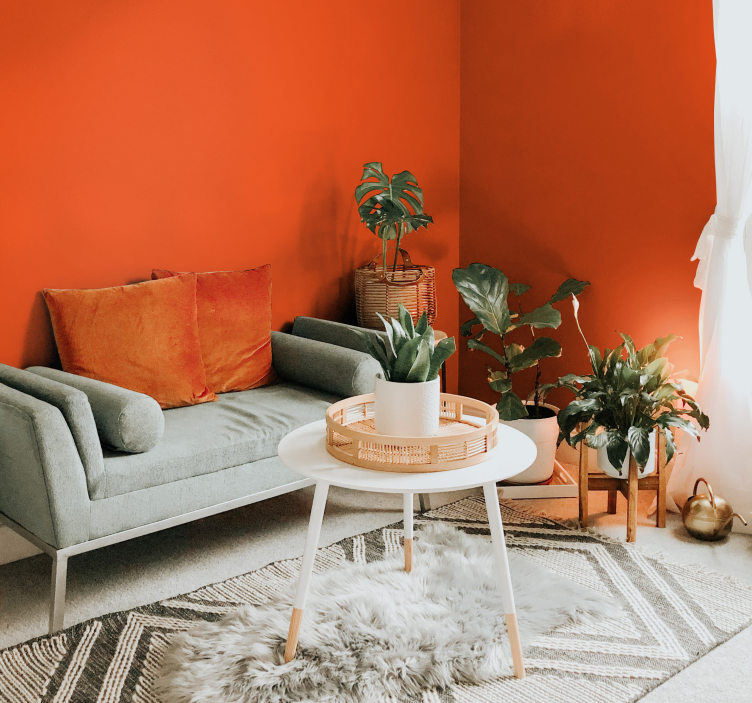 Carta da parati con colore arancione - TenStickers