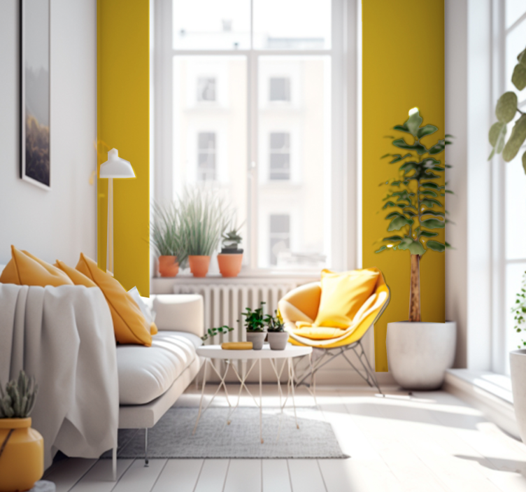 Carta da parati con colore giallo - TenStickers