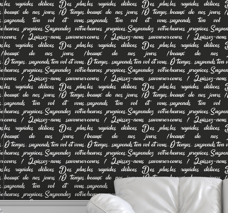 Carta da parati con scritte elegante tipografia di scrittura - TenStickers