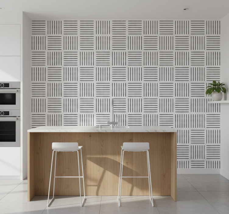 Carta da parati cucina linee nordiche - TenStickers