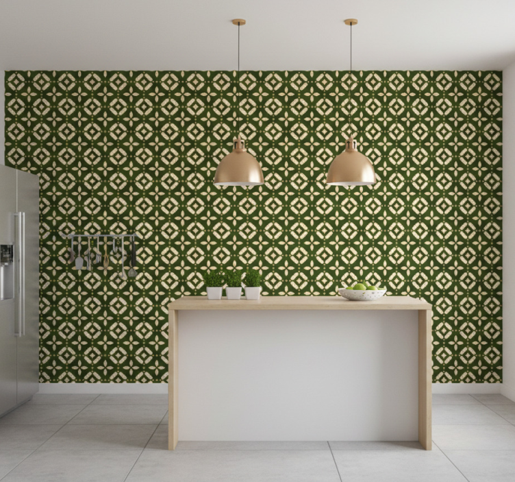Carta da parati cucina ornamenti geometrici - TenStickers