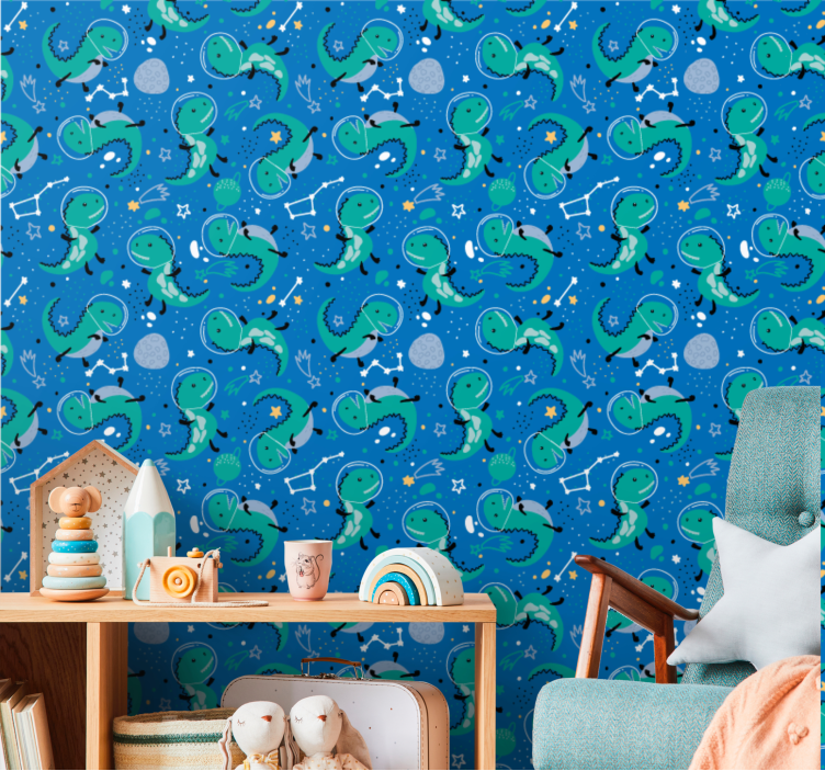 Carta da parati Dinosauri costellazione di dinosauri - TenStickers