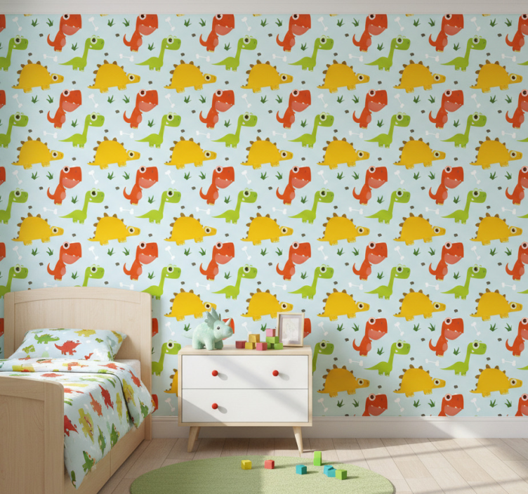 Carta da parati dinosauri motivo dinosauro piccolo - TenStickers