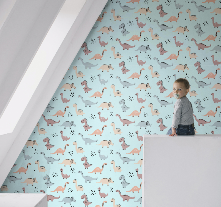 Carta da parati Dinosauri parco giochi per i dinosauri - TenStickers