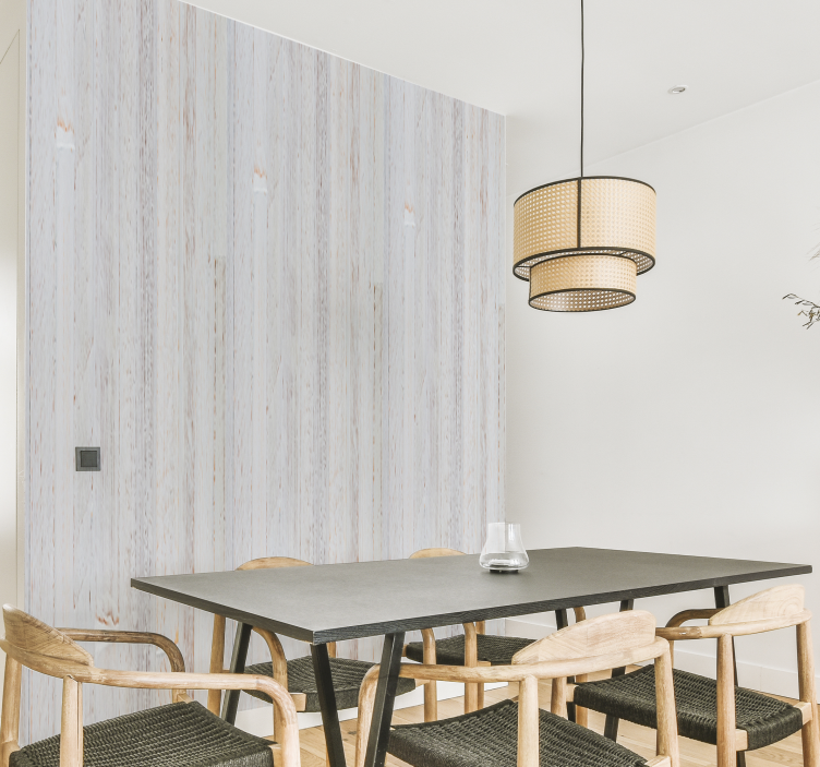 Carta da parati effetto legno assi imbiancate - TenStickers