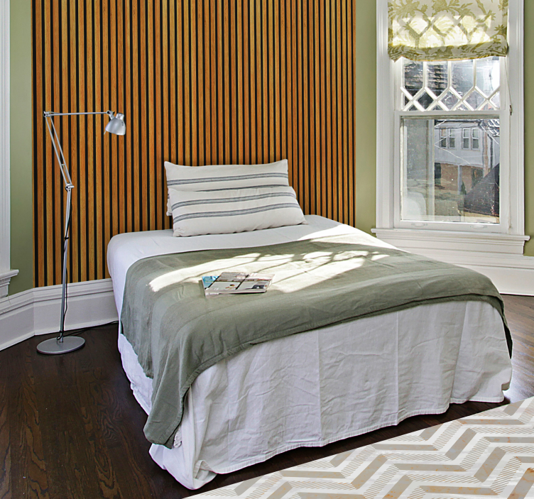 Carta da parati adesiva effetto legno doghe in teak - TenStickers