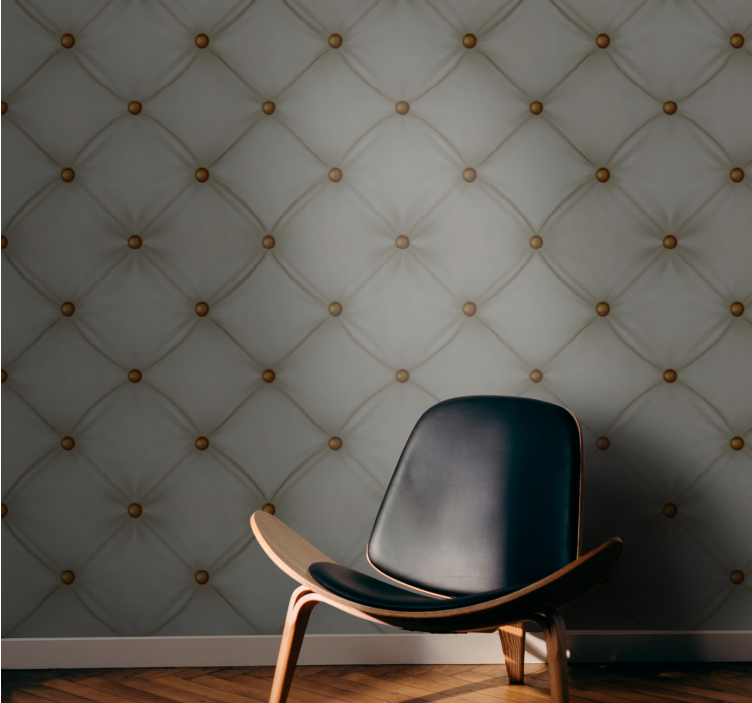 Carta da parati moderna texture motivo imbottito grigio - TenStickers