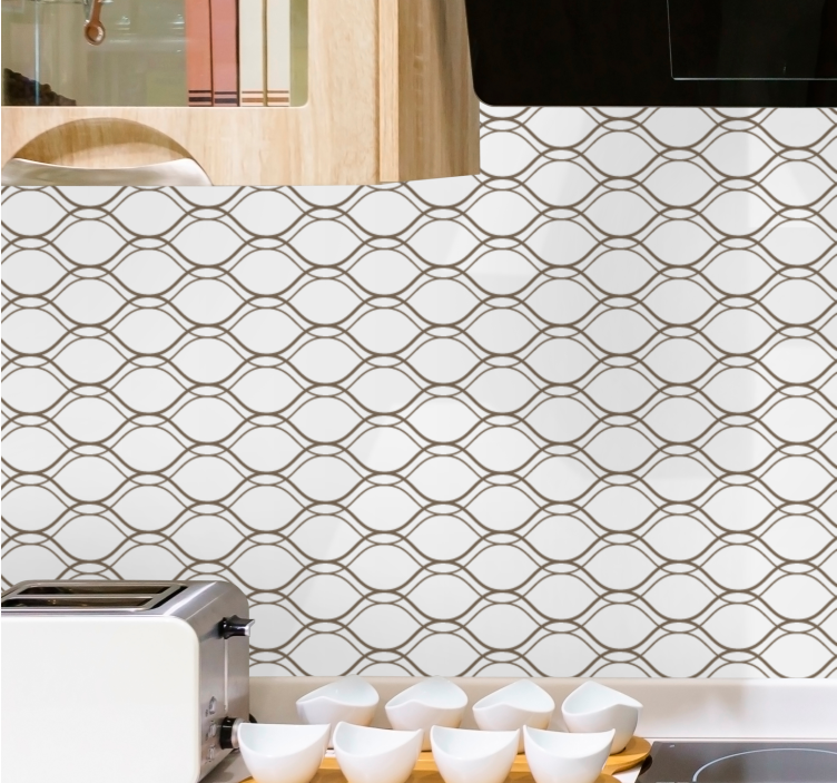 Carta da parati righe orizzontali elegante design a motivi - TenStickers