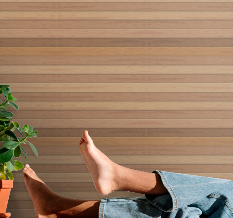 Carta da parati effetto legno strisce verticali naturali - TenStickers