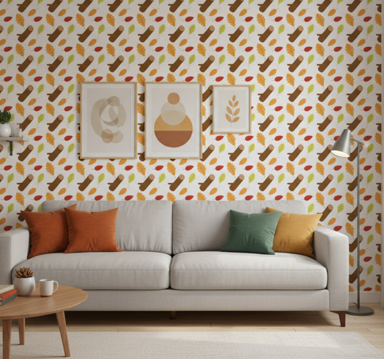 Carta da parati floreale alberi multicolore - TenStickers