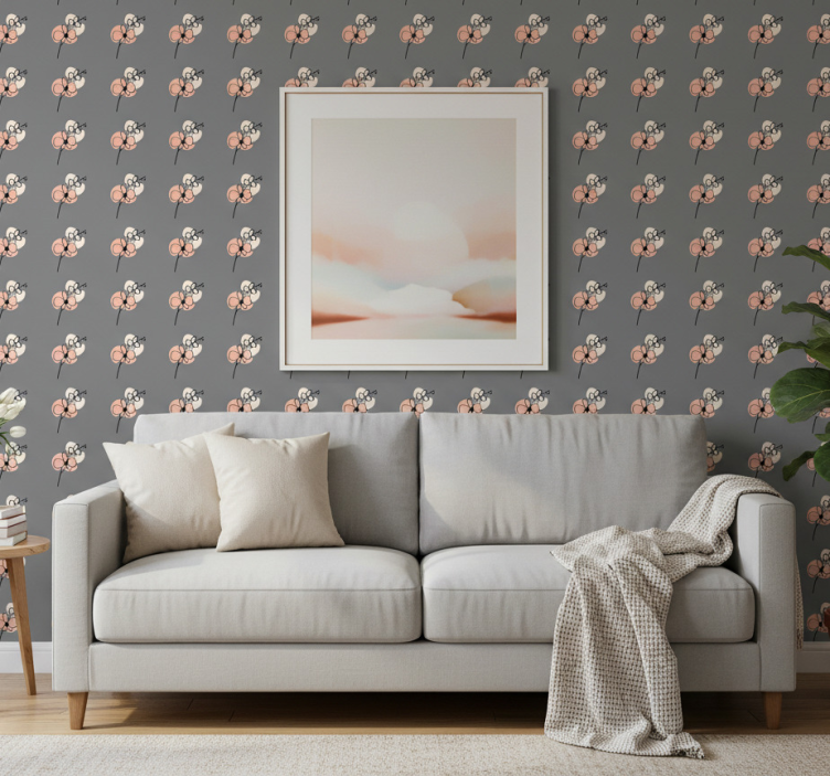 Carta da parati floreale design astratto orchidee - TenStickers