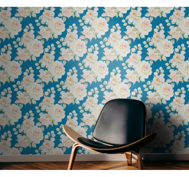 Carta da parati floreale eleganti rose floreali - TenStickers