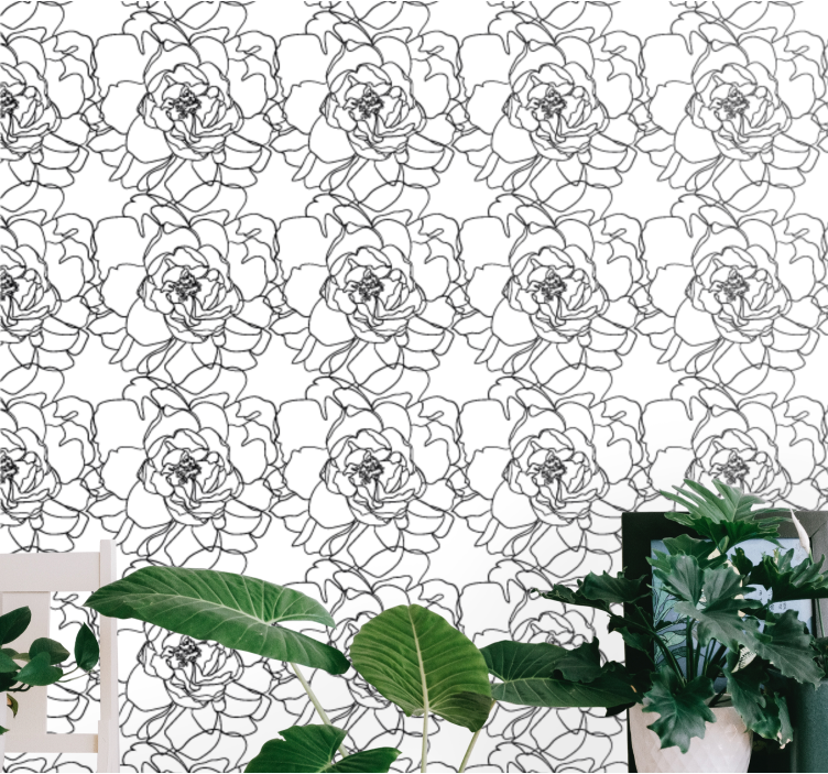 Carta da parati floreale fiore elegante sbocciato - TenStickers