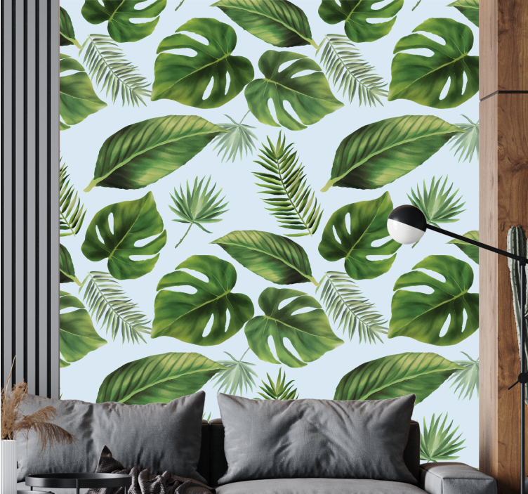 Carta da parati foglie fogliame verde lussureggiante - TenStickers