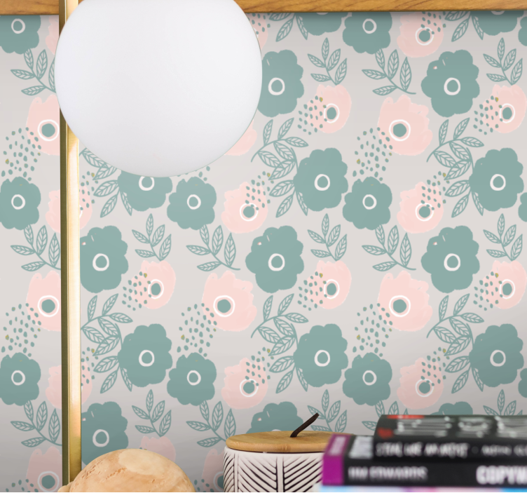 Carta da parati floreale modelli morbidi - TenStickers