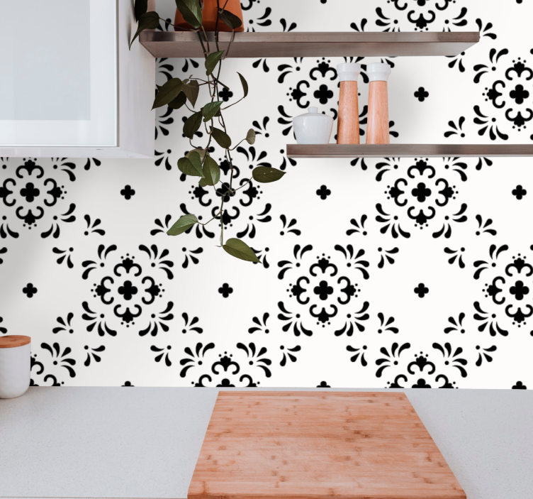 Carta da parati floreale ornamento floreale - TenStickers