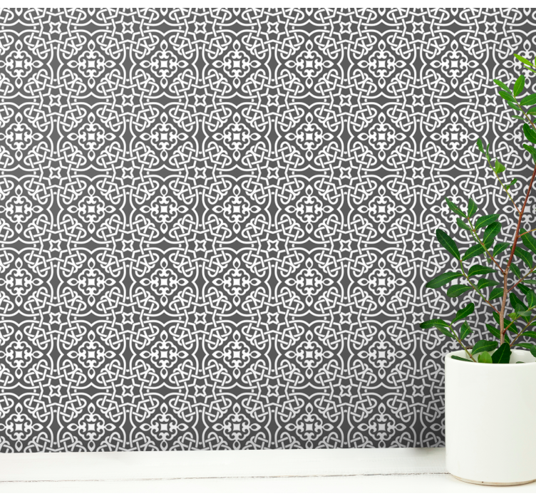 Carta da parati floreale simmetria ornamentale - TenStickers