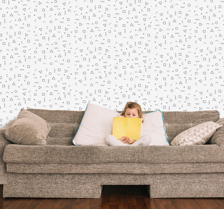 Carta da parati geometrica design di forme minimaliste - TenStickers