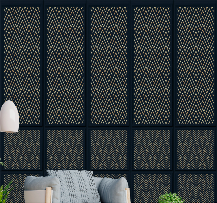 Carta da parati camera da letto linee a zigzag eleganti - TenStickers