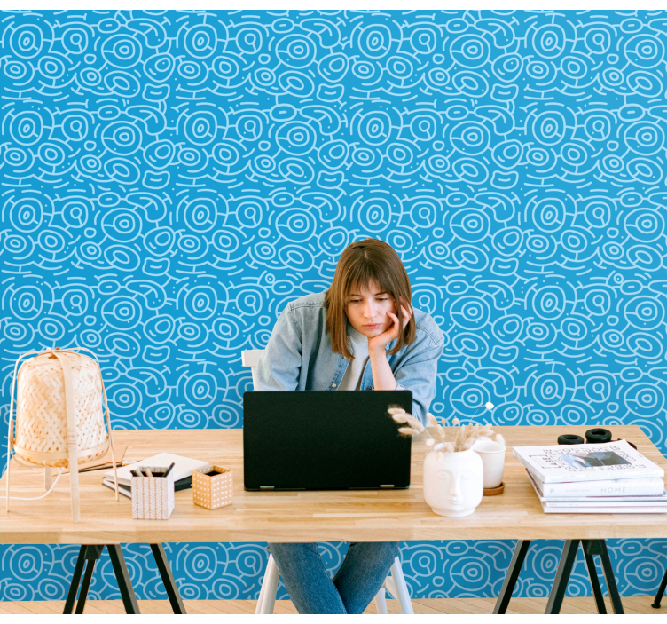 Carta da parati geometrica motivo geometrico a spirale - TenStickers