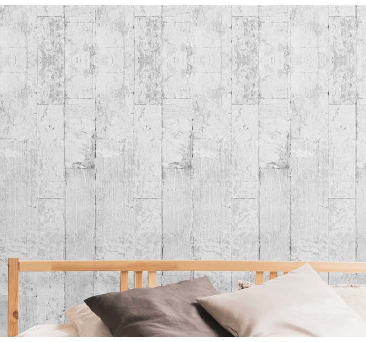 Carta da parati effetto pietra muratura in mattoni rovinata - TenStickers