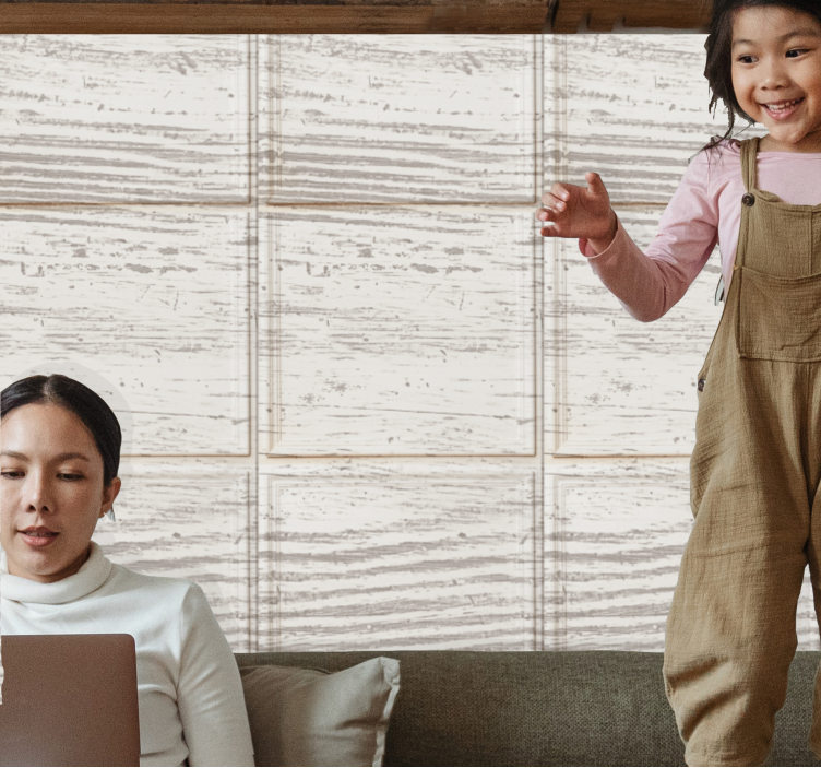 Carta da parati effetto pietra motivo pannelli beige - TenStickers