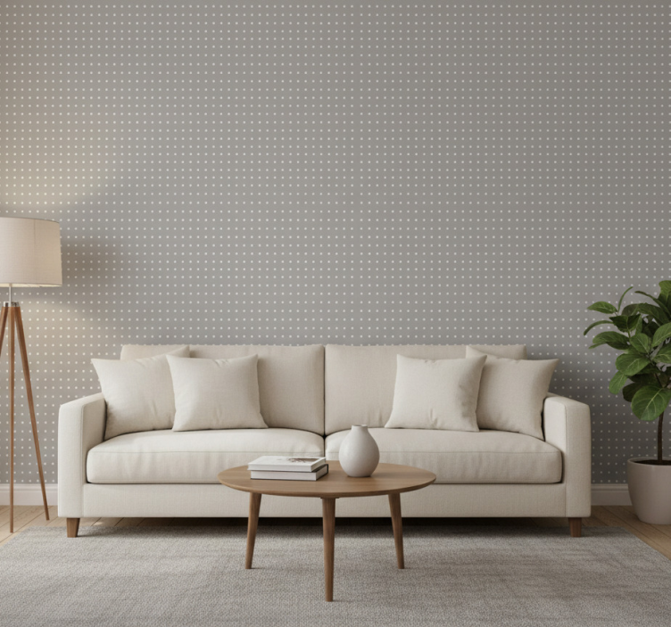 Carta da parati moderna motivo a pois grigi - TenStickers
