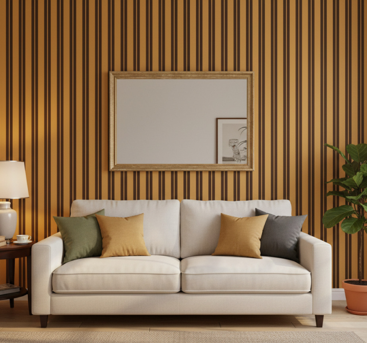Carta da parati moderna motivo righe vintage - TenStickers