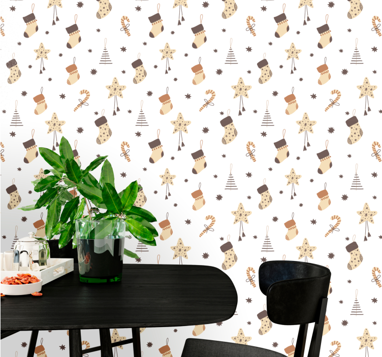 Carta da parati natalizia immagini festive - TenStickers