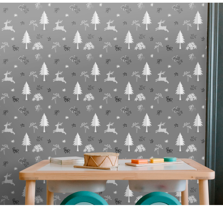 Carta da parati natalizia motivo di paesaggi invernali - TenStickers
