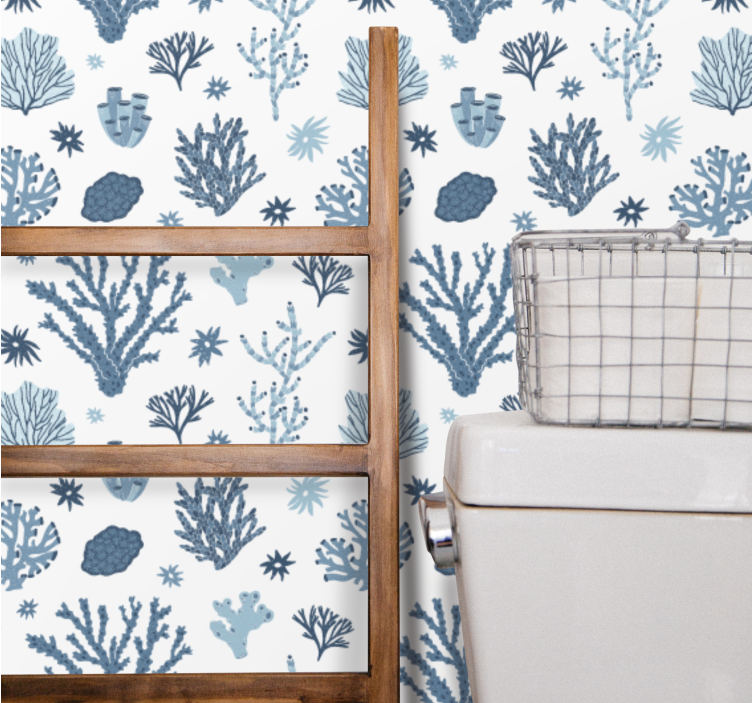 Carta da parati natura modelli di flora oceanica - TenStickers