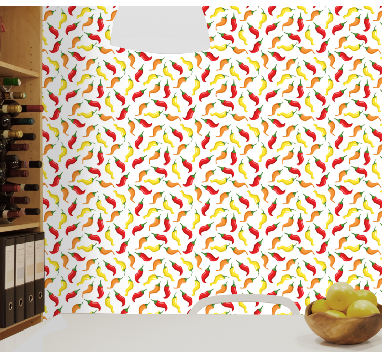 Carta da parati natura modello di peperoncino - TenStickers