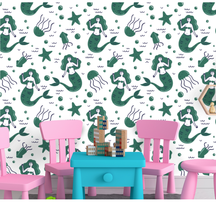 Carta da parati natura sirene sottomarine - TenStickers