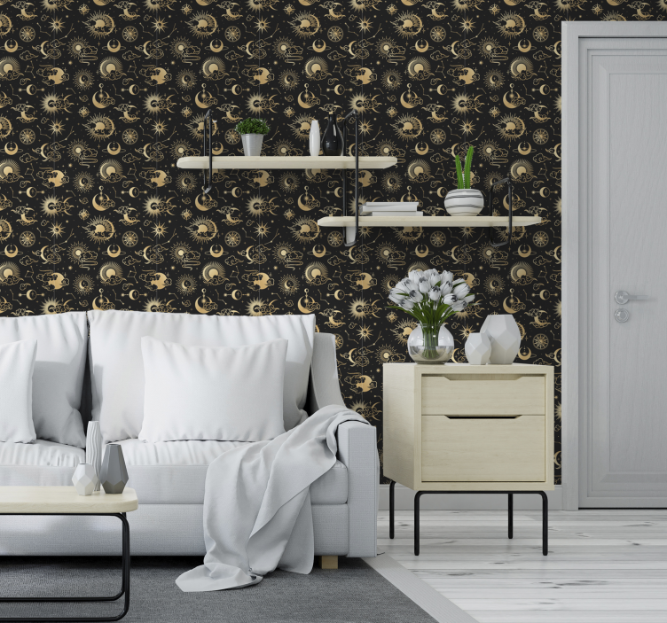 Carta da parati nuvole e stelle - TenStickers