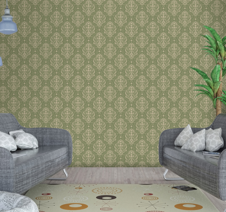 Carta da parati ornamentale dettaglio motivo barocco - TenStickers