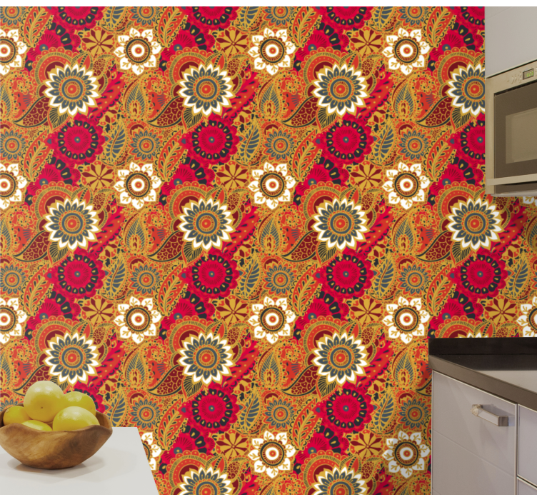 Carta da parati ornamentale ispirato al mandala - TenStickers