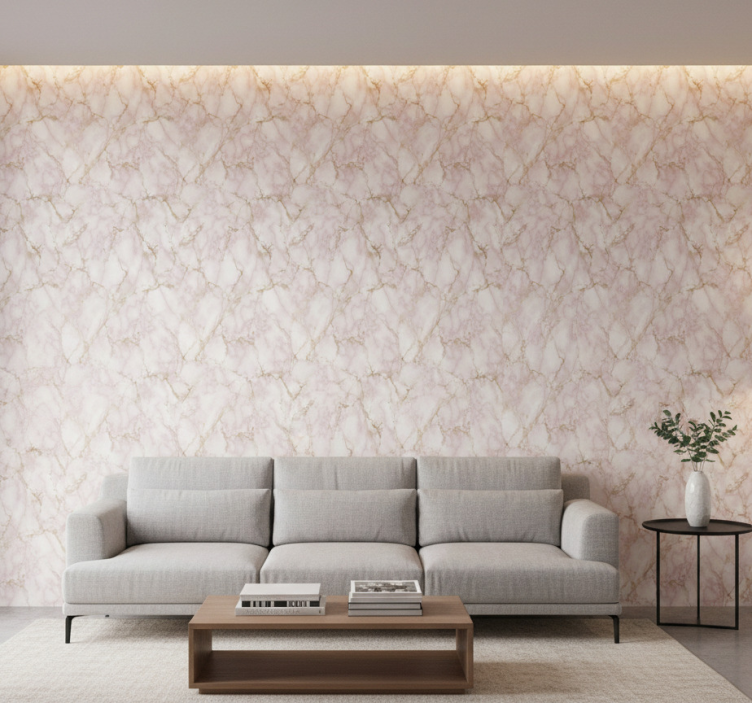 Carta da parati effetto marmo rosa - TenStickers