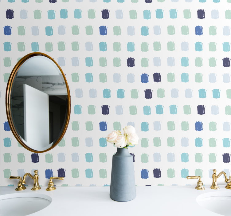 Carta da parati pois punti di pennellata - TenStickers